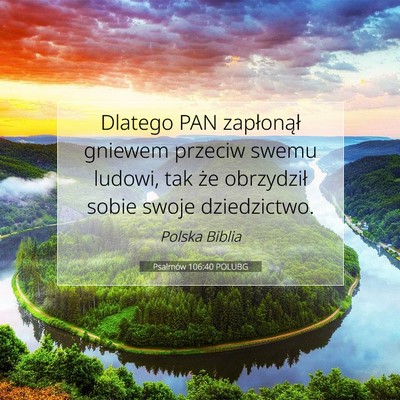 Psalmów 106:40 POLUBG Obraz Wersetu Biblijnego