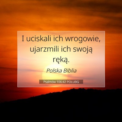 Psalmów 106:42 POLUBG Obraz Wersetu Biblijnego