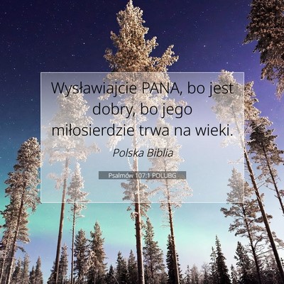 Psalmów 107:1 POLUBG Obraz Wersetu Biblijnego