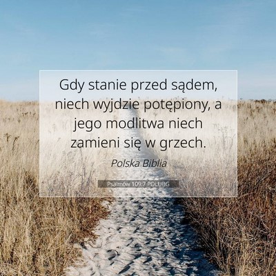 Psalmów 109:7 POLUBG Obraz Wersetu Biblijnego
