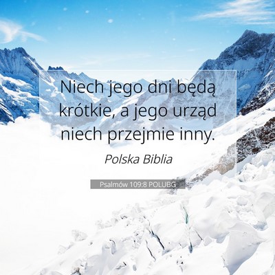 Psalmów 109:8 POLUBG Obraz Wersetu Biblijnego