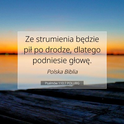 Psalmów 110:7 POLUBG Obraz Wersetu Biblijnego