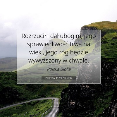 Psalmów 112:9 POLUBG Obraz Wersetu Biblijnego
