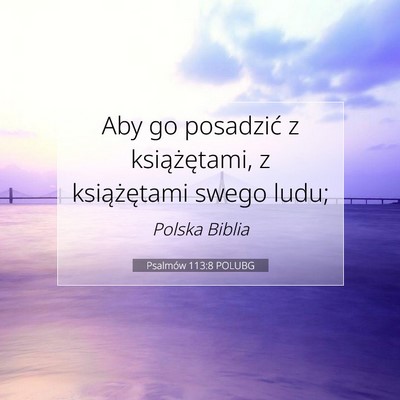 Psalmów 113:8 Werset Biblijny Wyjaśniony