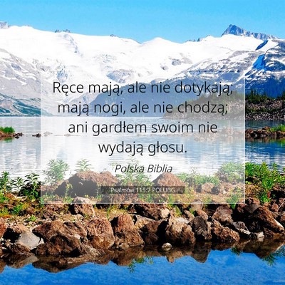Psalmów 115:7 POLUBG Obraz Wersetu Biblijnego