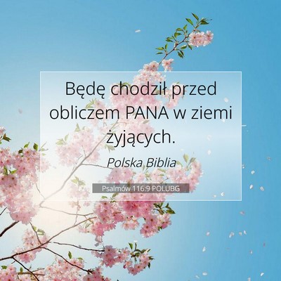Psalmów 116:9 POLUBG Obraz Wersetu Biblijnego