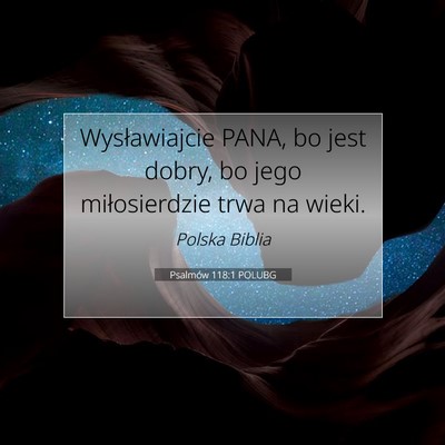 Psalmów 118:1 POLUBG Obraz Wersetu Biblijnego