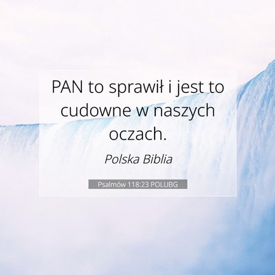 Psalmów 118:23 POLUBG Obraz Wersetu Biblijnego