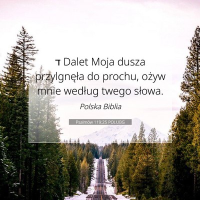 Psalmów 119:25 POLUBG Obraz Wersetu Biblijnego