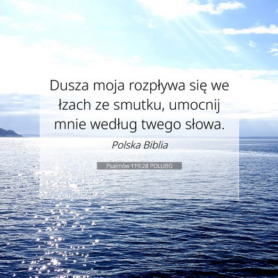 Psalmów 119:28 POLUBG Obraz Wersetu Biblijnego