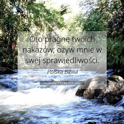 Psalmów 119:40 POLUBG Obraz Wersetu Biblijnego