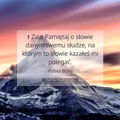 Psalmów 119:49 POLUBG Obraz Wersetu Biblijnego