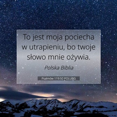 Psalmów 119:50 POLUBG Obraz Wersetu Biblijnego