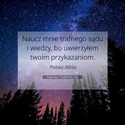Psalmów 119:66 POLUBG Obraz Wersetu Biblijnego