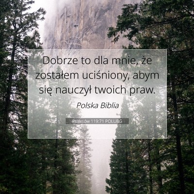 Psalmów 119:71 POLUBG Obraz Wersetu Biblijnego