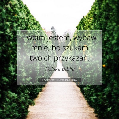 Psalmów 119:94 POLUBG Obraz Wersetu Biblijnego