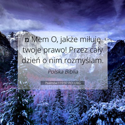 Psalmów 119:97 POLUBG Obraz Wersetu Biblijnego