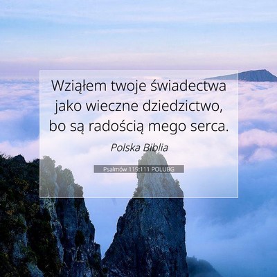 Psalmów 119:111 POLUBG Obraz Wersetu Biblijnego
