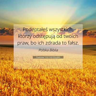 Psalmów 119:118 POLUBG Obraz Wersetu Biblijnego