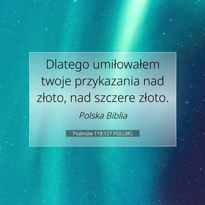 Psalmów 119:127 POLUBG Obraz Wersetu Biblijnego