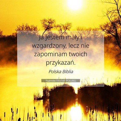 Psalmów 119:141 POLUBG Obraz Wersetu Biblijnego