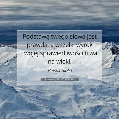 Psalmów 119:160 POLUBG Obraz Wersetu Biblijnego