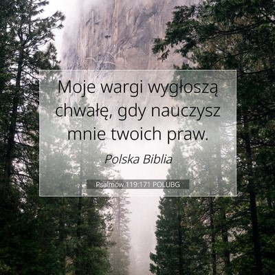 Psalmów 119:171 POLUBG Obraz Wersetu Biblijnego