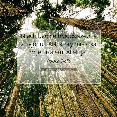Psalmów 135:21 POLUBG Obraz Wersetu Biblijnego