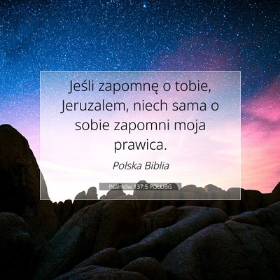 Psalmów 137:5 POLUBG Obraz Wersetu Biblijnego