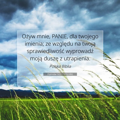 Psalmów 143:11 POLUBG Obraz Wersetu Biblijnego