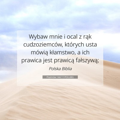 Psalmów 144:11 POLUBG Obraz Wersetu Biblijnego