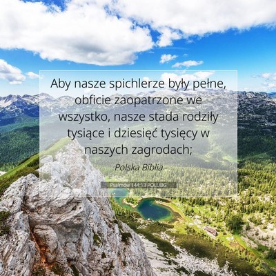 Psalmów 144:13 POLUBG Obraz Wersetu Biblijnego