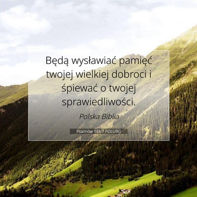 Psalmów 145:7 POLUBG Obraz Wersetu Biblijnego