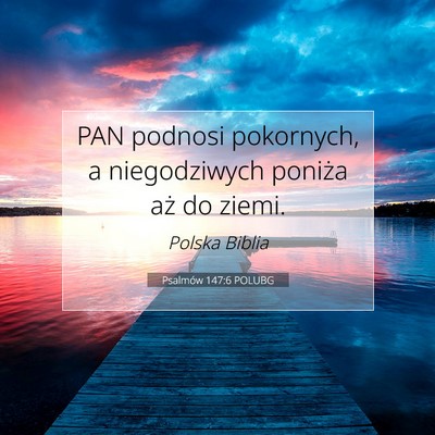 Psalmów 147:6 POLUBG Obraz Wersetu Biblijnego