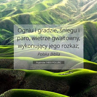 Psalmów 148:8 POLUBG Obraz Wersetu Biblijnego