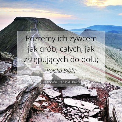 Przysłów 1:12 POLUBG Obraz Wersetu Biblijnego