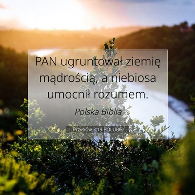 Przysłów 3:19 POLUBG Obraz Wersetu Biblijnego
