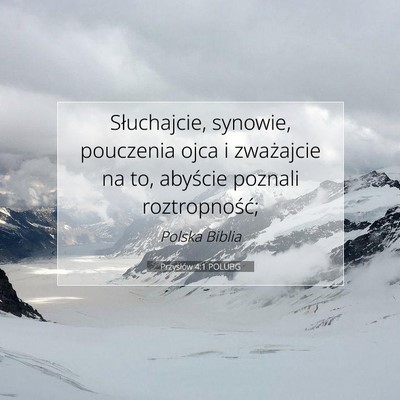 Przysłów 4:1 POLUBG Obraz Wersetu Biblijnego