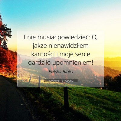 Przysłów 5:12 POLUBG Obraz Wersetu Biblijnego