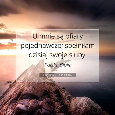Przysłów 7:14 Werset Biblijny Wyjaśniony