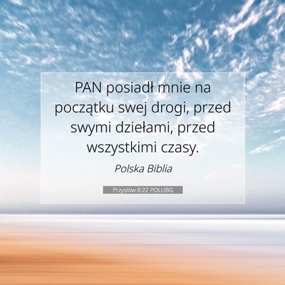 Przysłów 8:22 POLUBG Obraz Wersetu Biblijnego