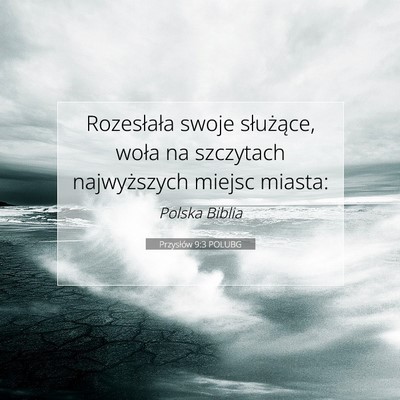 Przysłów 9:3 POLUBG Obraz Wersetu Biblijnego