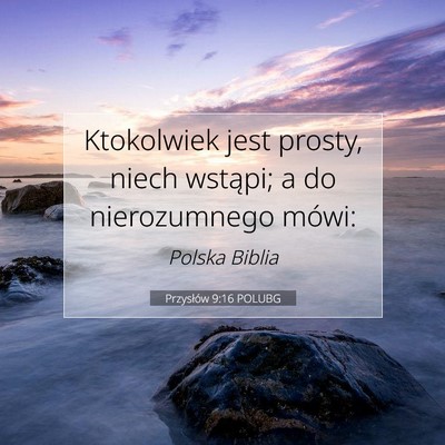 Przysłów 9:16 POLUBG Obraz Wersetu Biblijnego
