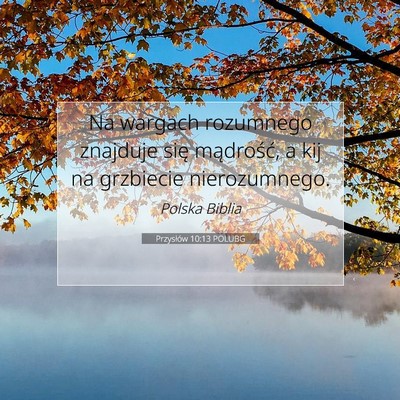 Przysłów 10:13 POLUBG Obraz Wersetu Biblijnego