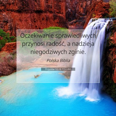 Przysłów 10:28 POLUBG Obraz Wersetu Biblijnego