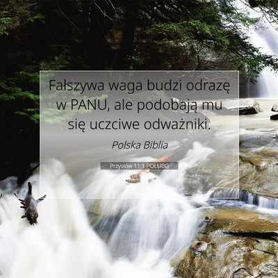 Przysłów 11:1 POLUBG Obraz Wersetu Biblijnego