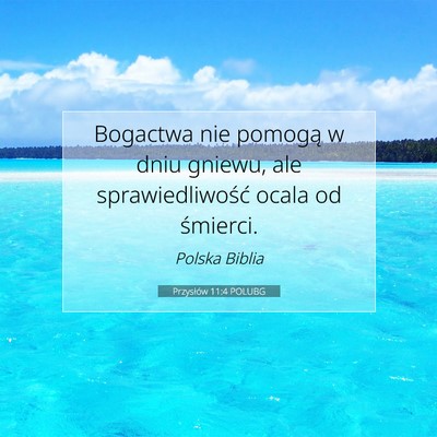 Przysłów 11:4 POLUBG Obraz Wersetu Biblijnego