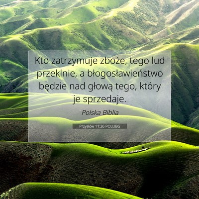 Przysłów 11:26 POLUBG Obraz Wersetu Biblijnego