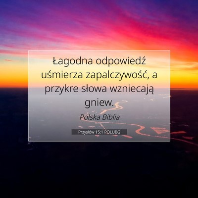 Przysłów 15:1 POLUBG Obraz Wersetu Biblijnego