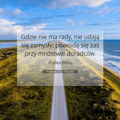 Przysłów 15:22 POLUBG Obraz Wersetu Biblijnego